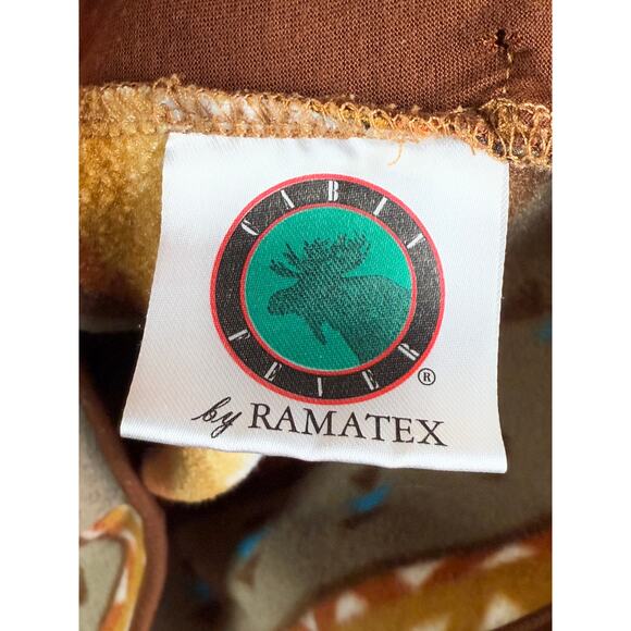 Cabin Fever Ramatex Southwestern Aztec Snap Pullover Fleece Sweater VTG Medium‎ - Picture 8 of 10